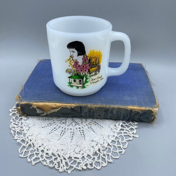Elvis Presley Coffee Cup Graceland Mug Glasbake retro souvenir coffee mug - Picture 2 of 4